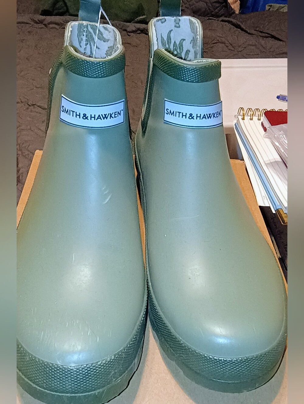 Smith & Hawken Women's Sz 9 Green Chelsea Rain Clogs💚